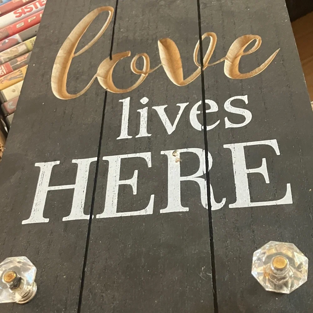 Decorative love lives here Sign